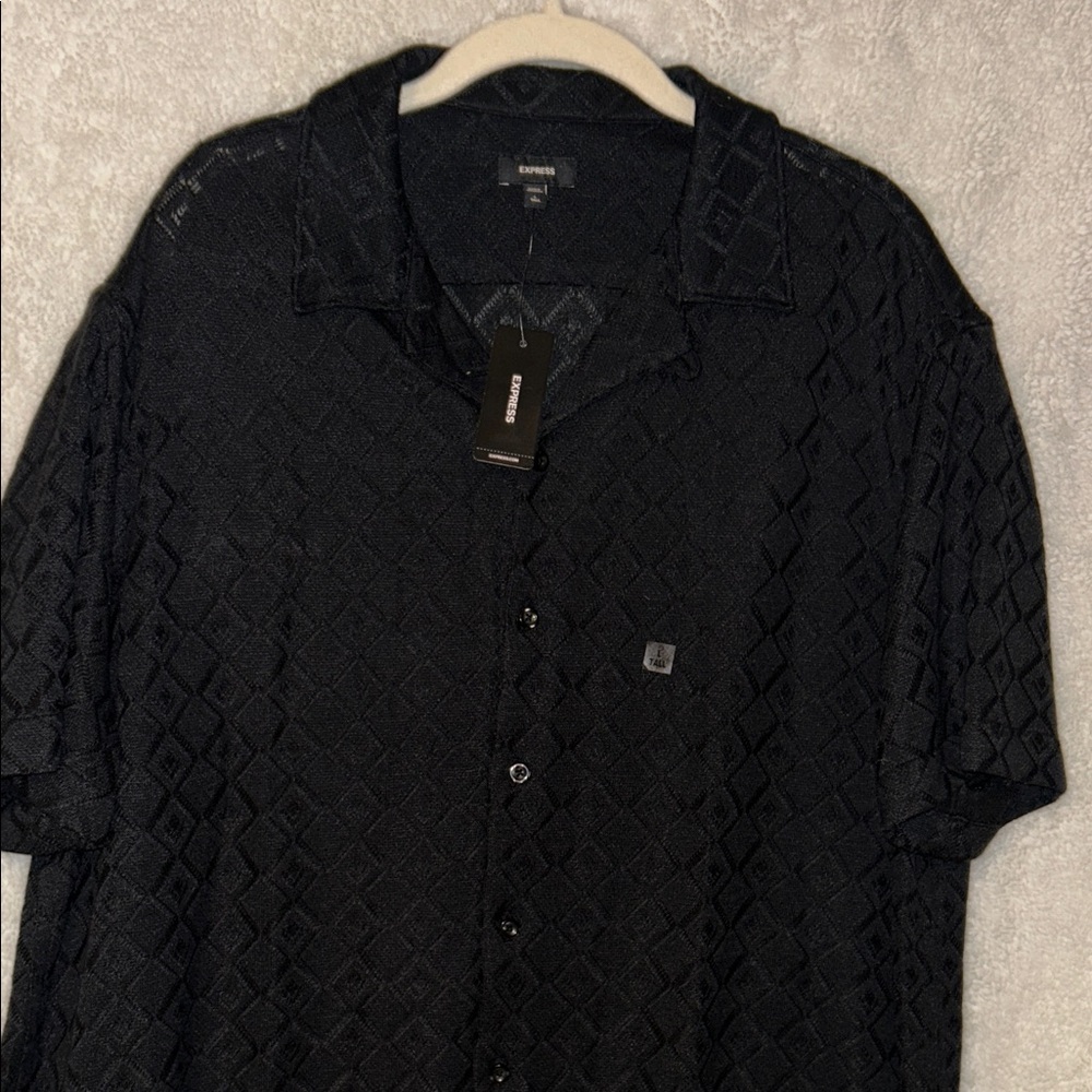 Express Black Diamond Pattern Men's Shirt
